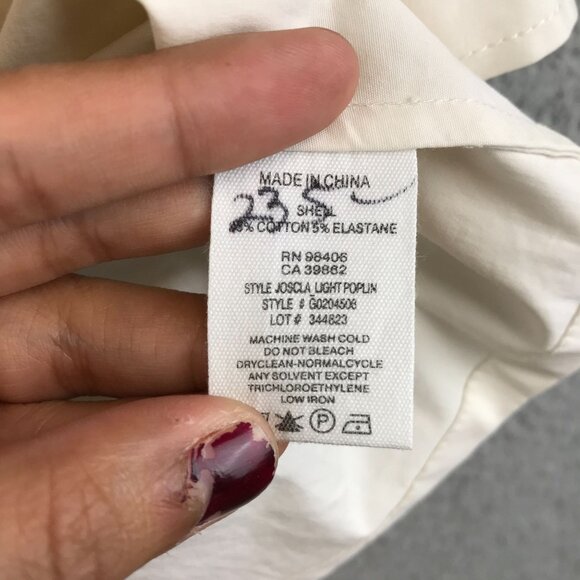 Off-Shoulder Ivory‎ Blouse With 3/4 Sleeves Elastic Neckline & Buttoned Cuffs - Picture 8 of 9